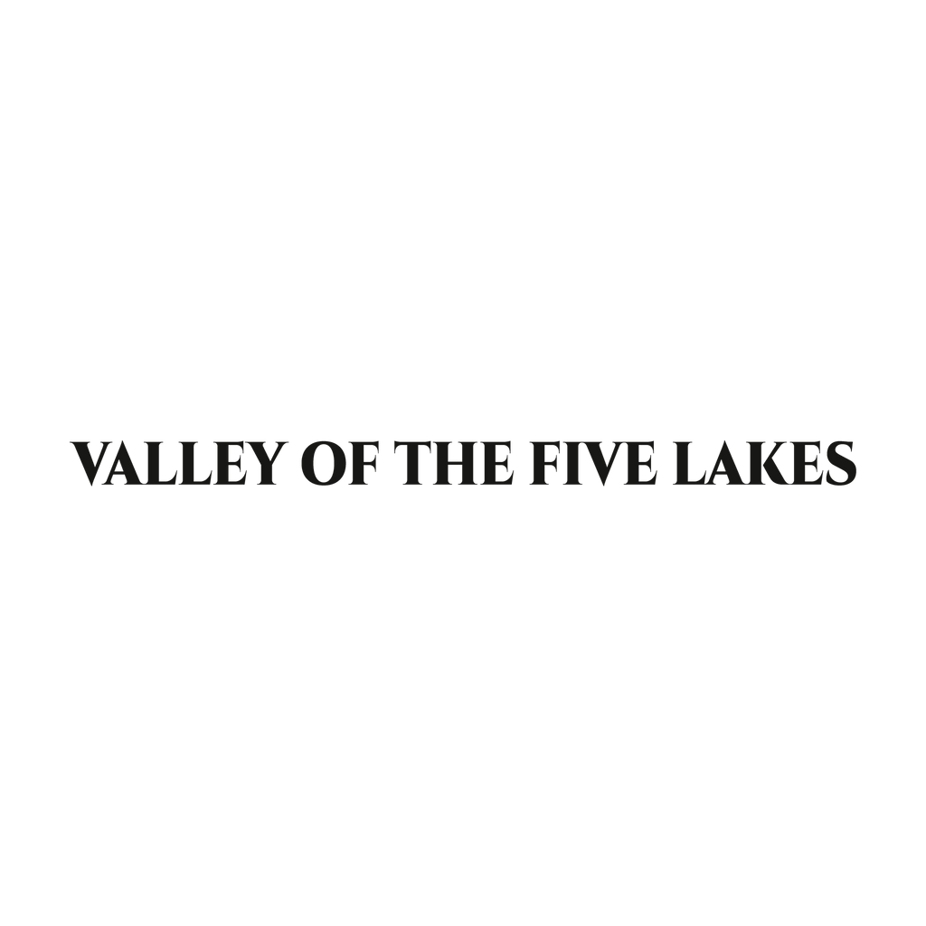 Valley of the Five Lakes Trail Relics Name-Only Cut Vinyl Decal — artwork-only detail