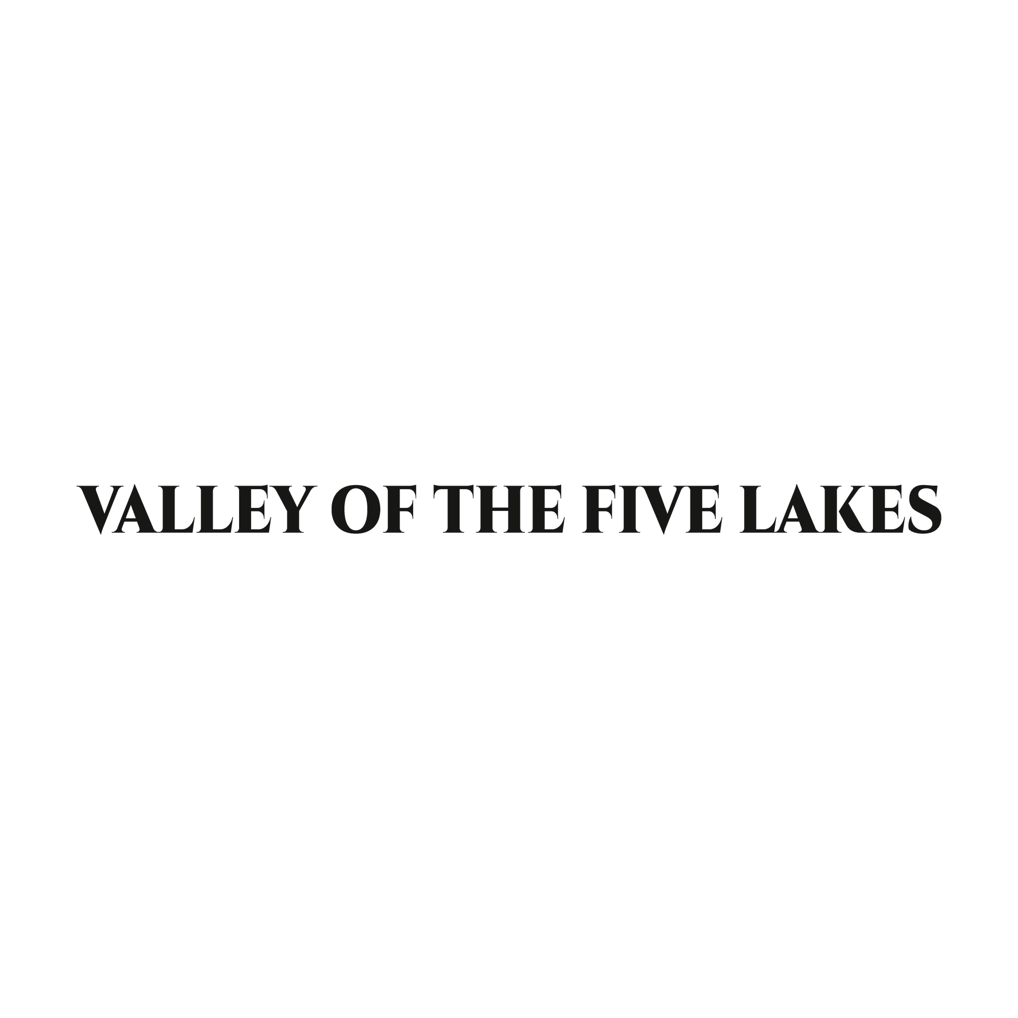 Valley of the Five Lakes Trail Relics Name-Only Cut Vinyl Decal — artwork-only detail