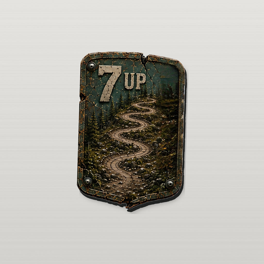7 Up Trail Relics Contour Magnet — primary product mockup