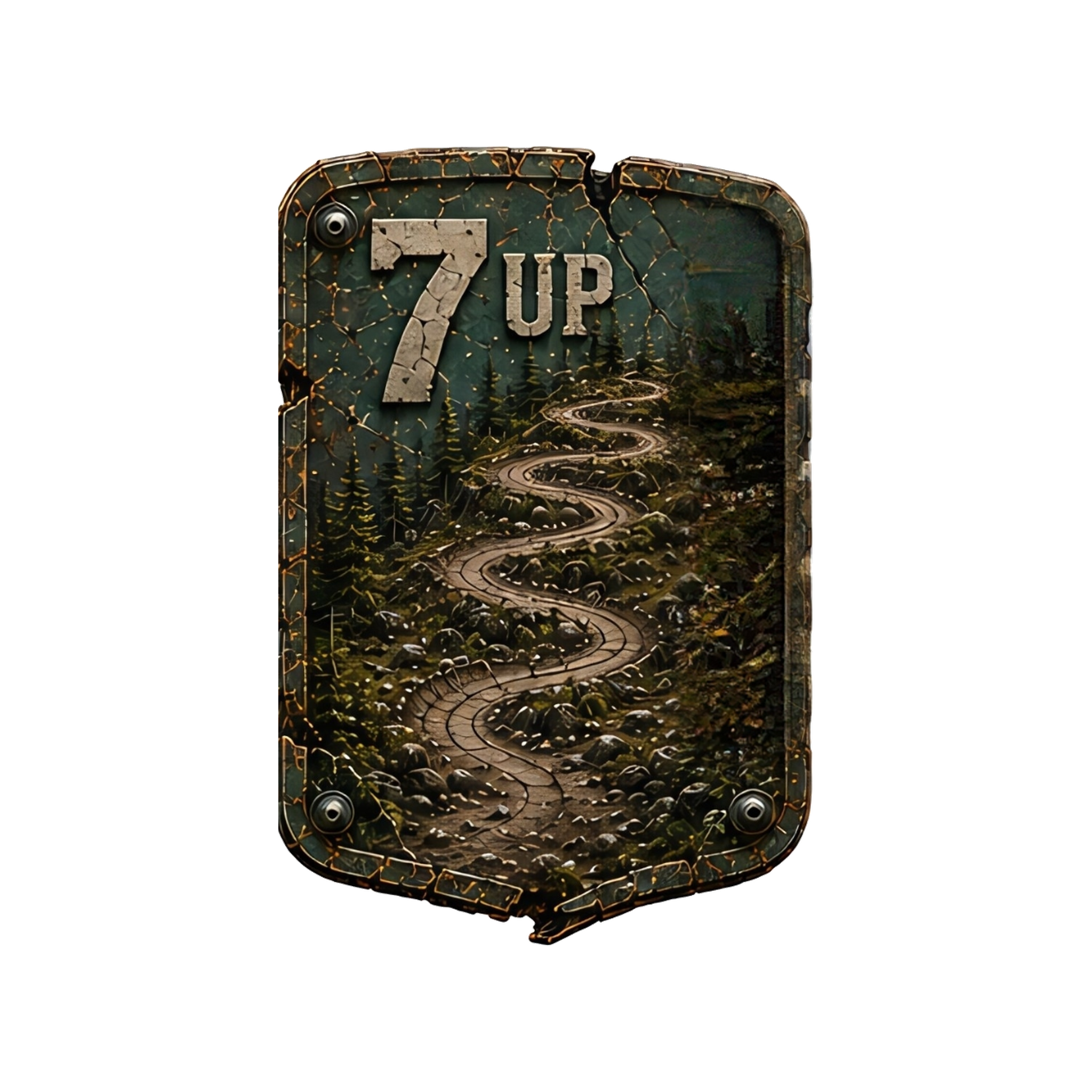 7 Up Trail Relics Contour Magnet — artwork-only detail