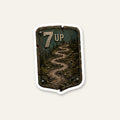 7 Up Trail Relics Matte Die-Cut Sticker — primary product mockup