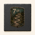 7 Up Trail Relics Slate Coaster — primary product mockup