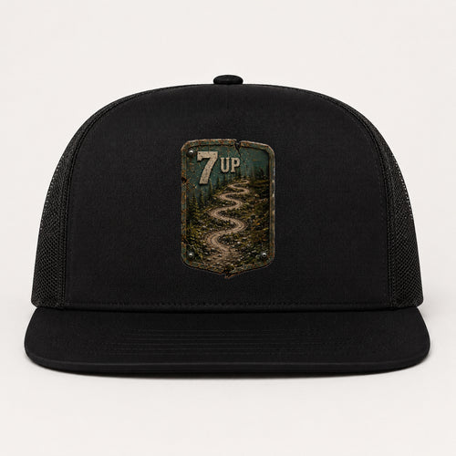 7 Up Trail Relics Flat-Brim Cap — primary product mockup