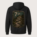 7 Up Trail Relics Zip Hoodie — back mockup / hero