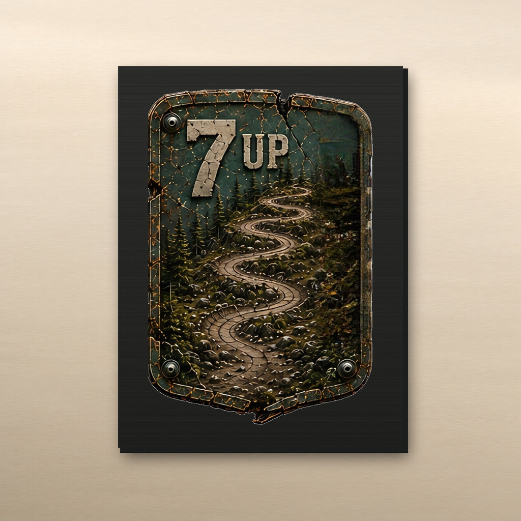 7 Up Trail Relics Small-Format Metal Painting — 7.9 × 5.9 in view