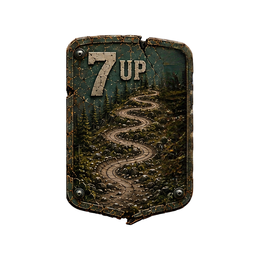 7 Up Trail Relics Small-Format Metal Painting — artwork-only detail