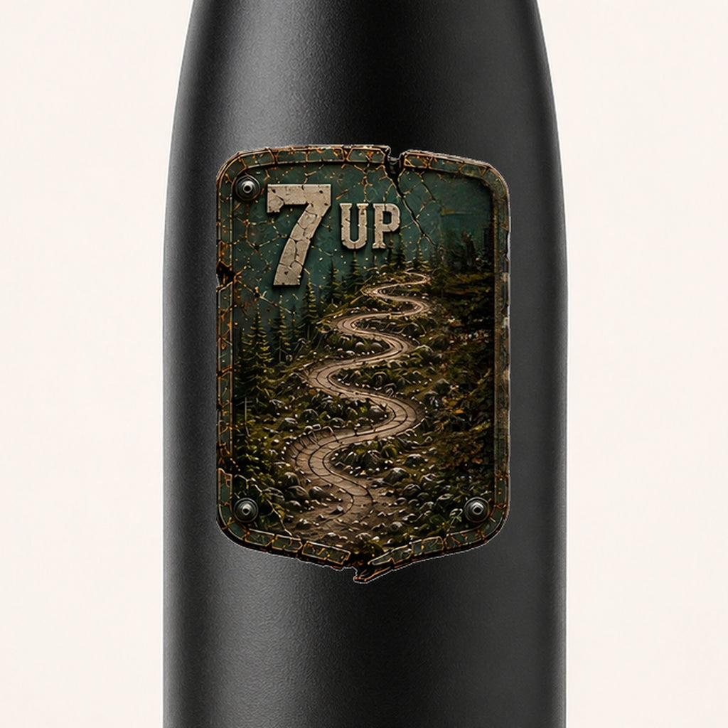 7 Up Trail Relics Insulated Sport Bottle — UV-print close-up