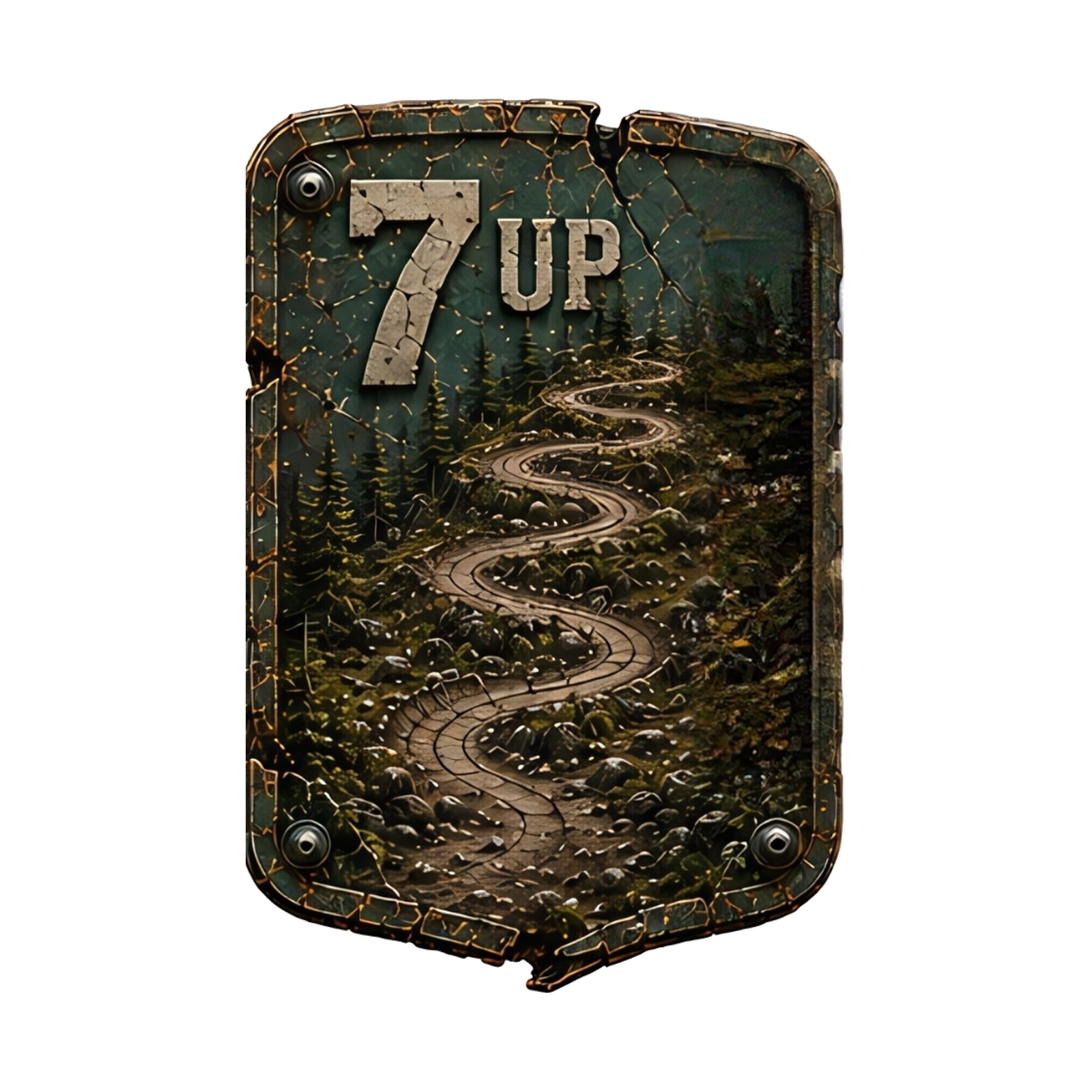 7 Up Trail Relics Insulated Sport Bottle — artwork-only detail