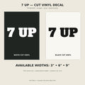 7 Up Trail Relics Name-Only Cut Vinyl Decal — primary product mockup