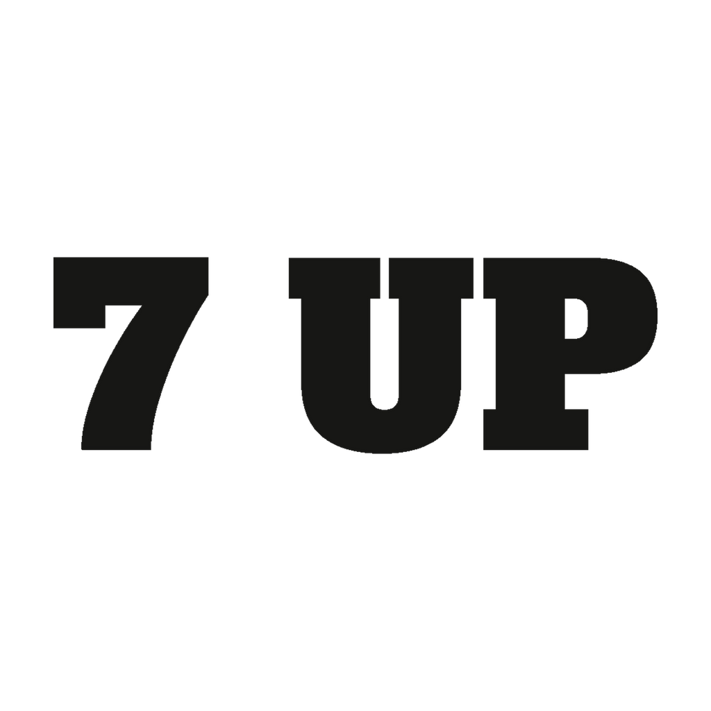 7 Up Trail Relics Name-Only Cut Vinyl Decal — artwork-only detail