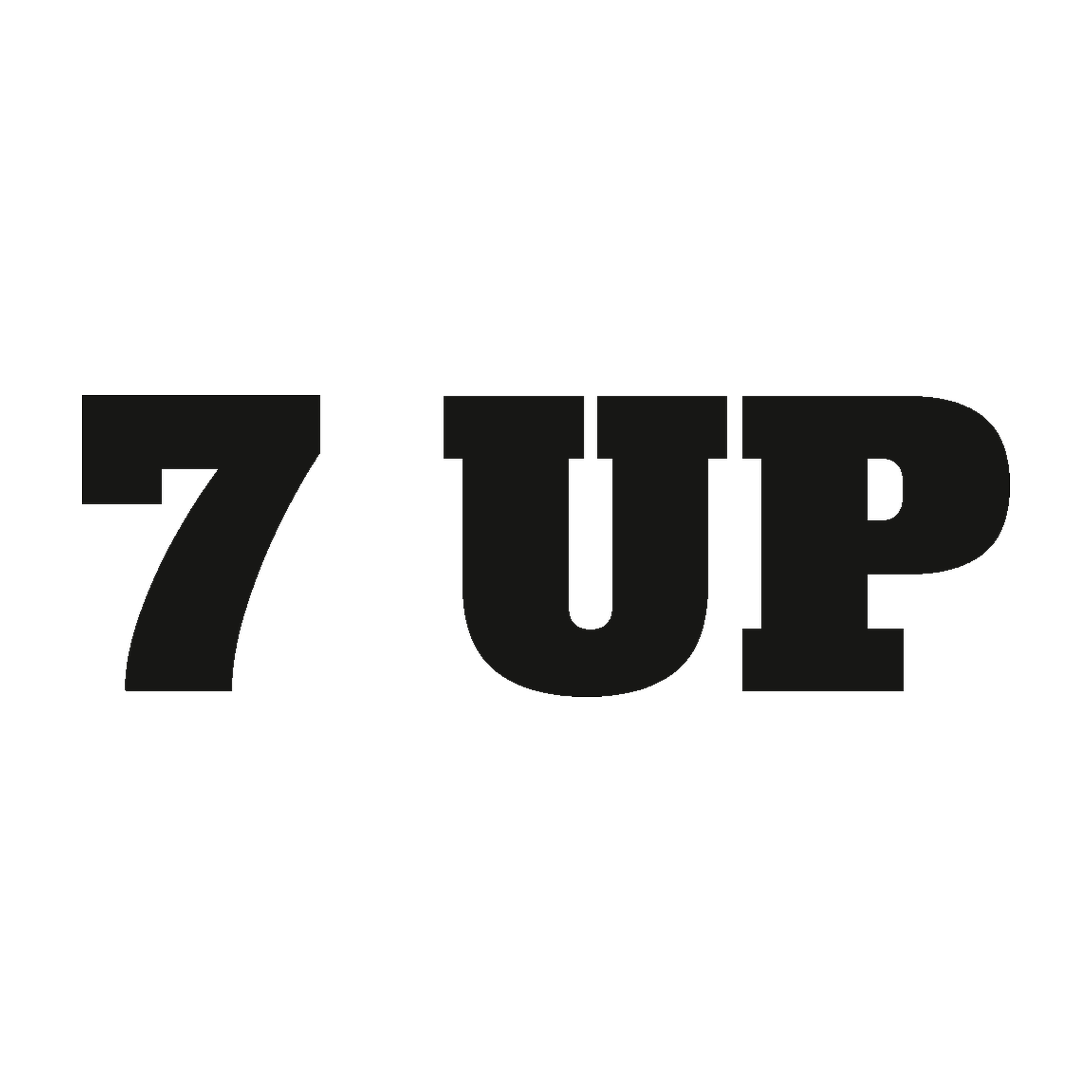 7 Up Trail Relics Name-Only Cut Vinyl Decal — artwork-only detail