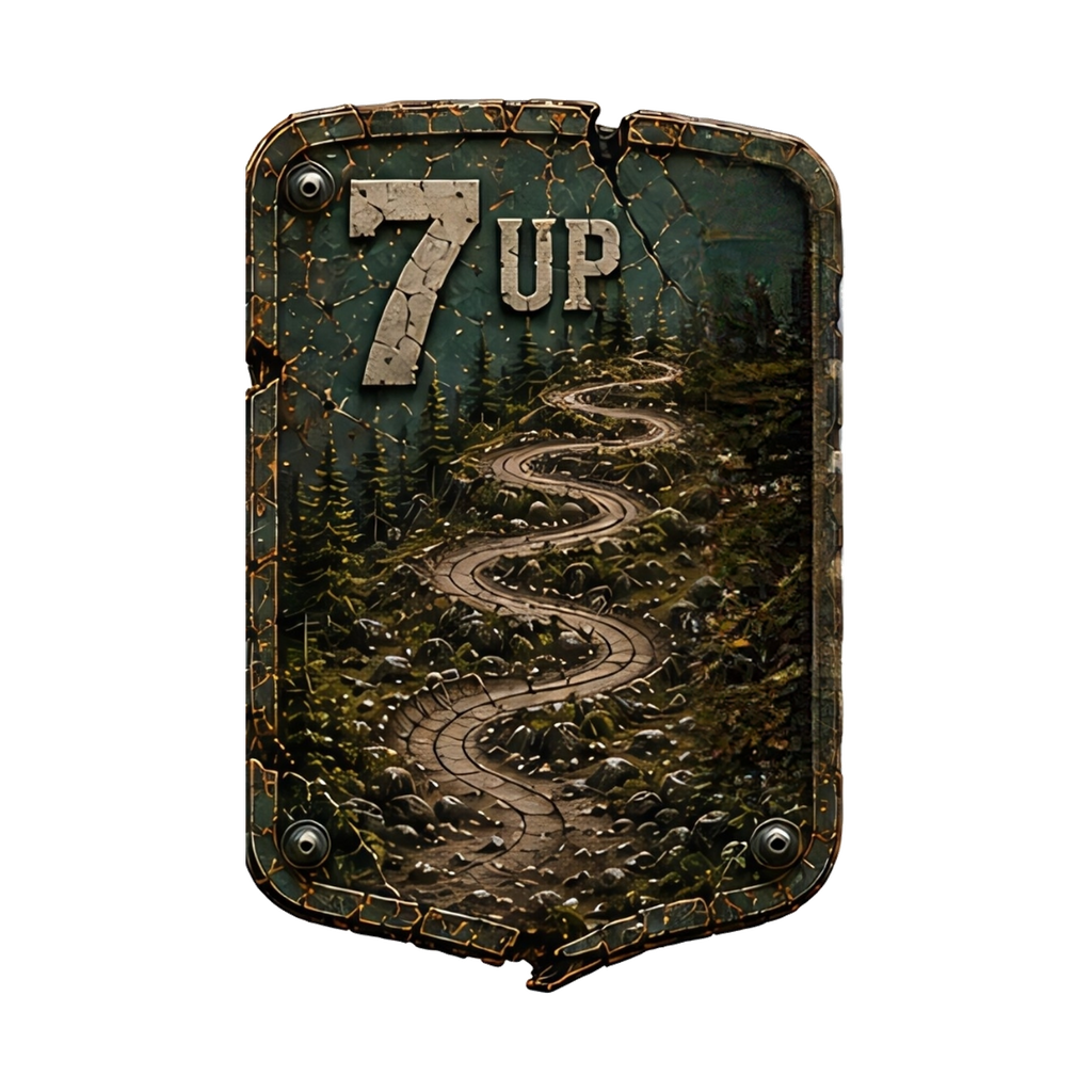 7 Up Trail Relics Insulated Straw Bottle — artwork-only detail