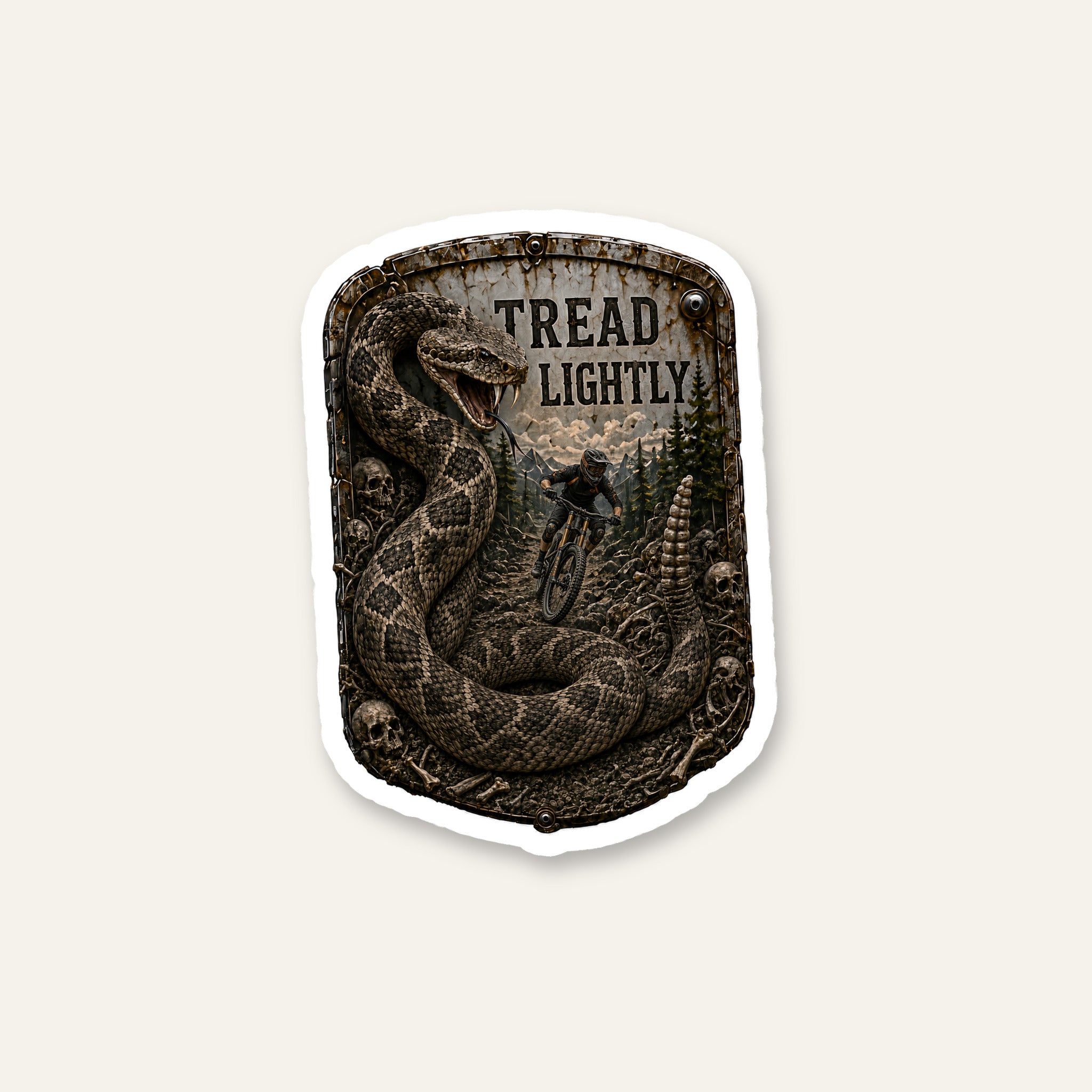 Tread Lightly Trail Relics Matte Die-Cut Sticker — primary product mockup