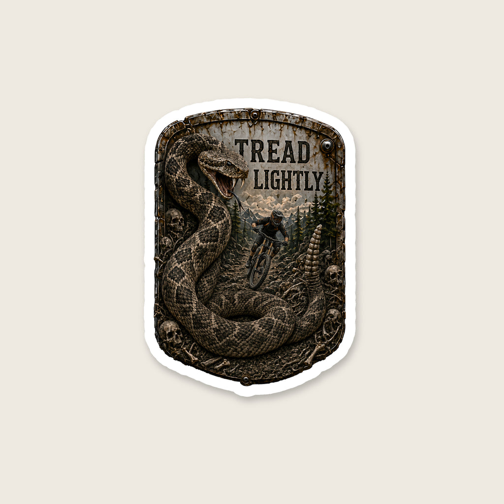 Tread Lightly Trail Relics Matte Die-Cut Sticker — sticker close-up