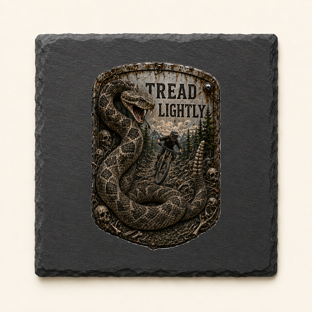 Tread Lightly Trail Relics Slate Coaster — primary product mockup
