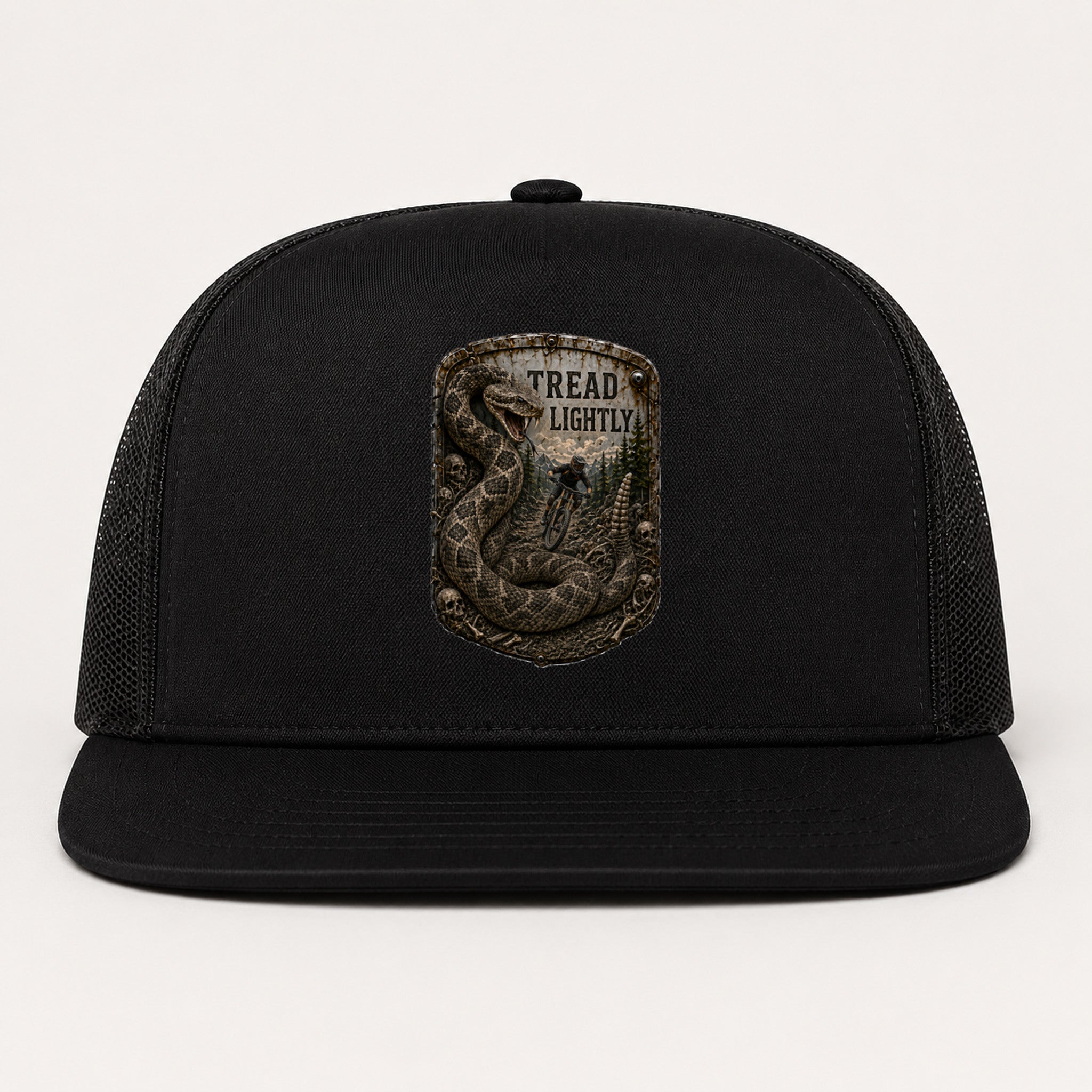 Tread Lightly Trail Relics Flat-Brim Cap — primary product mockup