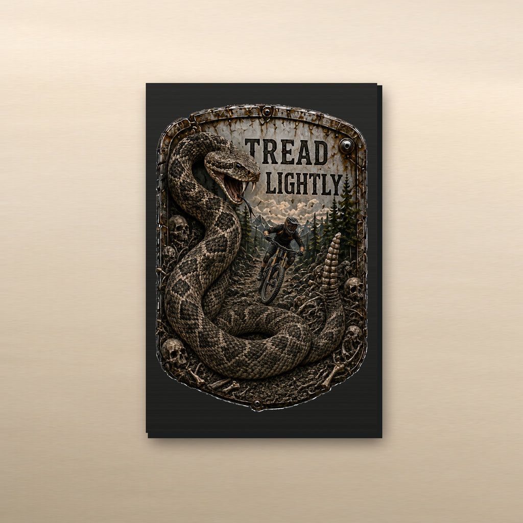Tread Lightly Trail Relics Small-Format Metal Painting — 5.9 × 3.9 in view