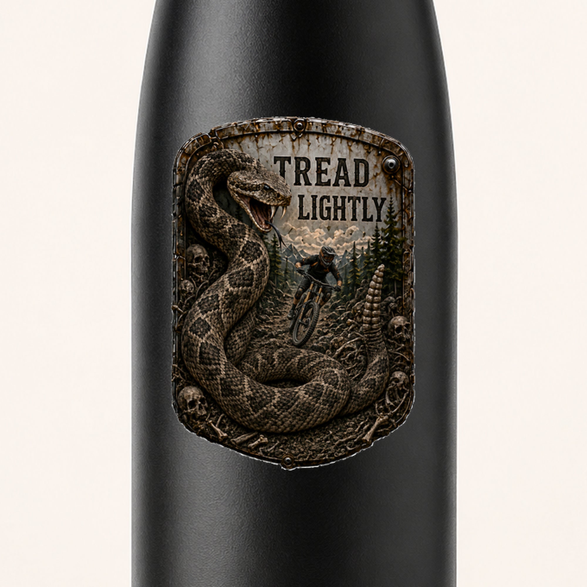 Tread Lightly Trail Relics Insulated Sport Bottle — UV-print close-up